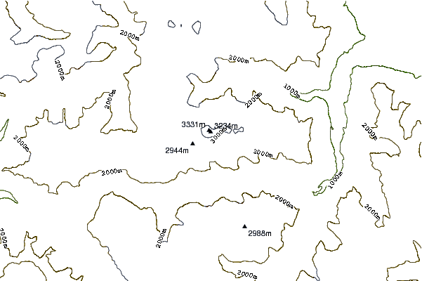 Mountain peaks around Mount Sir Sandford