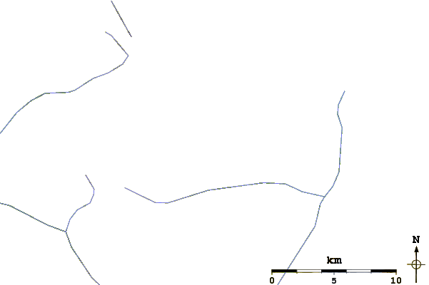 Roads and rivers around Mount Sir Sandford