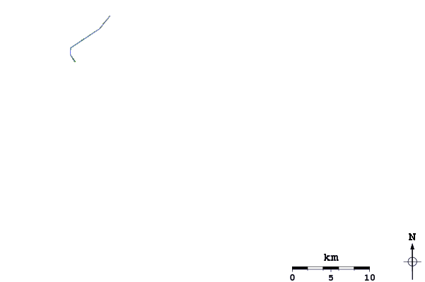 Roads and rivers around Mount Sirung