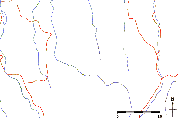 Roads and rivers around Mount Sis