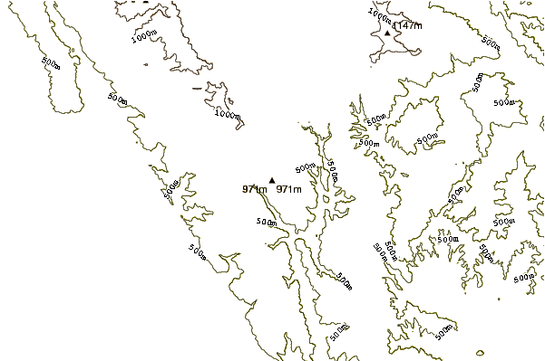 Mountain peaks around Mount Sizer