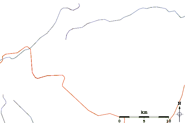 Roads and rivers around Mount Skokomish