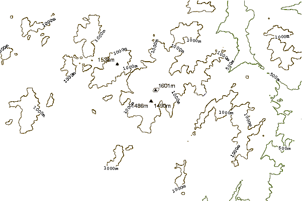 Mountain peaks around Mount Skylight