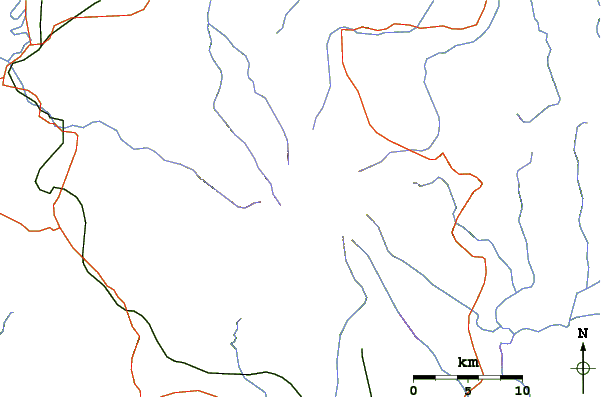 Roads and rivers around Mount Slamet