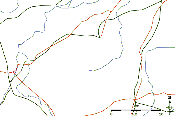 Roads and rivers around Mount Ślęża