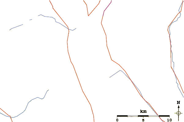 Roads and rivers around Mount Smuts