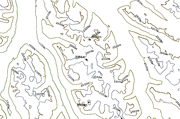 Mountain peaks around Mount Smythe