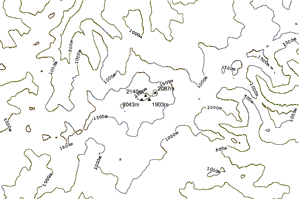 Mountain peaks around Mount Snowy