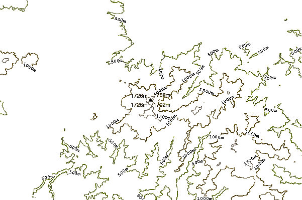 Mountain peaks around Mount Sobo