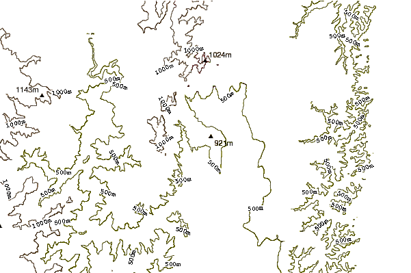 Mountain peaks around Mount Solitary