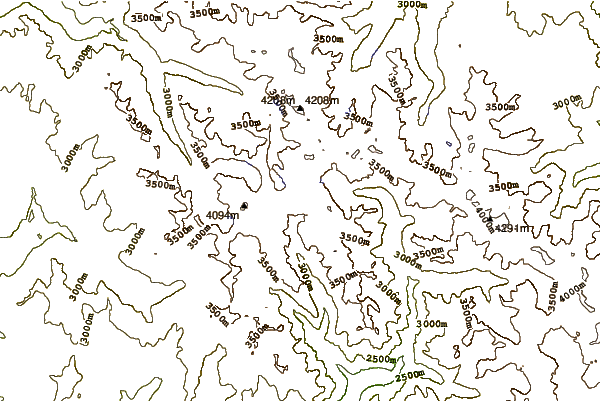 Mountain peaks around Mount Solomons