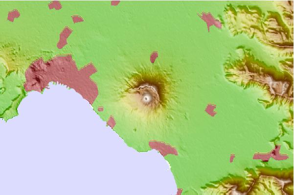 Surf breaks located close to Mount Somma