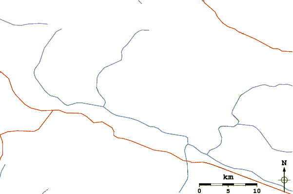 Roads and rivers around Mount Sonder