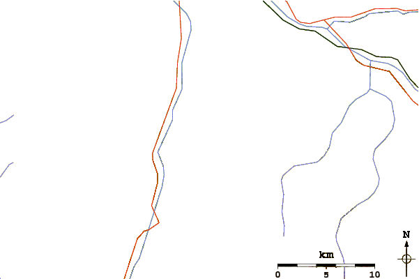 Roads and rivers around Mount Sopris