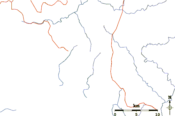 Roads and rivers around Mount Sorell