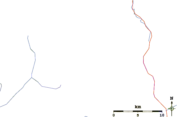 Roads and rivers around Mount Spickard