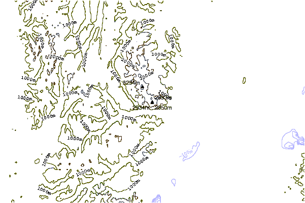 Mountain peaks around Mount Spurr