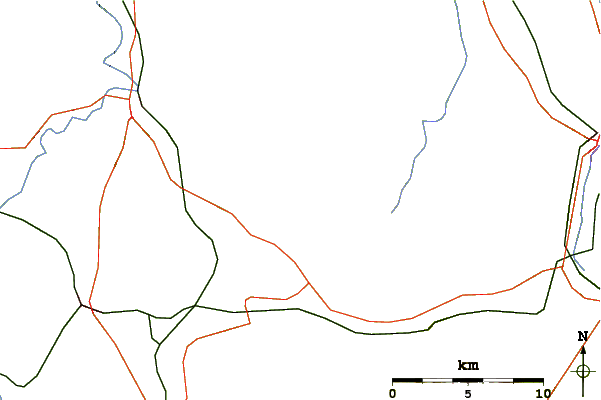 Roads and rivers around Mount Starr King (New Hampshire)