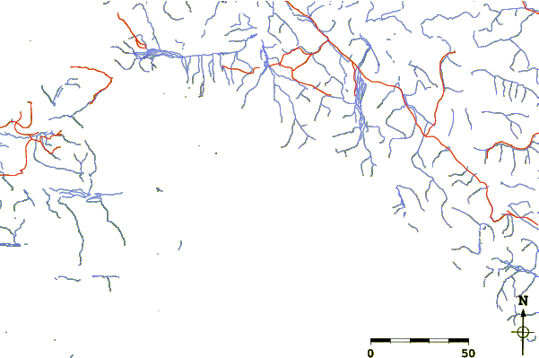 Roads and rivers around Mount Steele