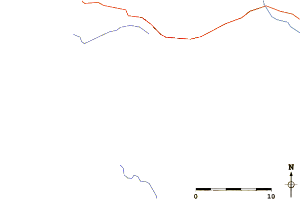 Roads and rivers around Mount Stevenson