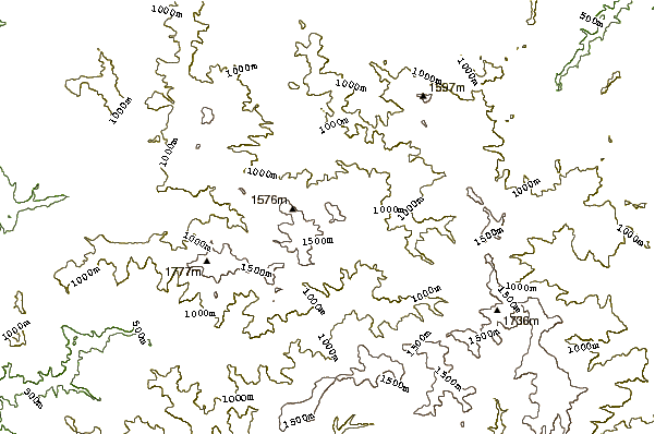 Mountain peaks around Mount Stirling