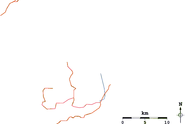 Roads and rivers around Mount Stokes (Marlborough Sounds)