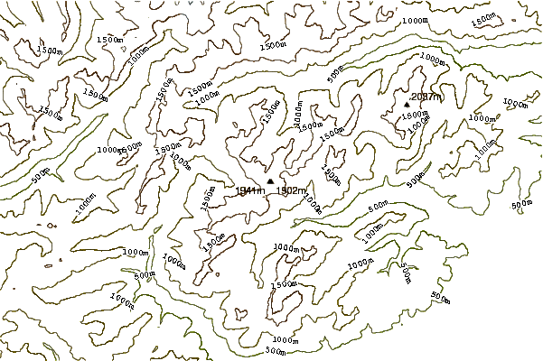 Mountain peaks around Mount Stone