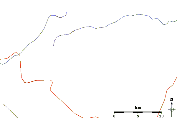 Roads and rivers around Mount Stone