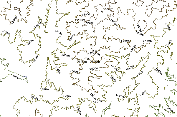 Mountain peaks around Mount Sukai