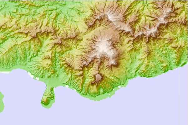 Surf breaks located close to Mount Sukaria