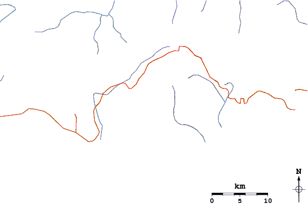 Roads and rivers around Mount Sukaria