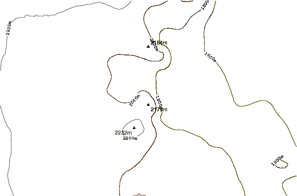 Mountain peaks around Mount Summerson