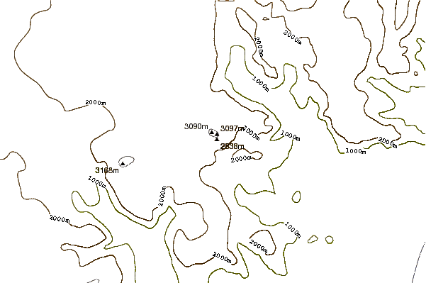 Mountain peaks around Mount Supernal