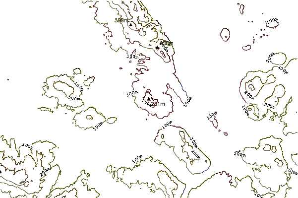 Mountain peaks around Mount Sylvania