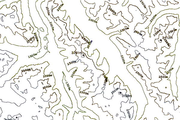 Mountain peaks around Mount Synge