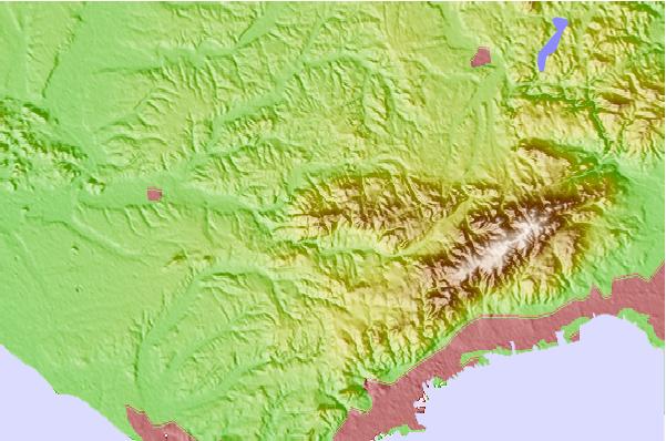 Surf breaks located close to Mount Taishaku