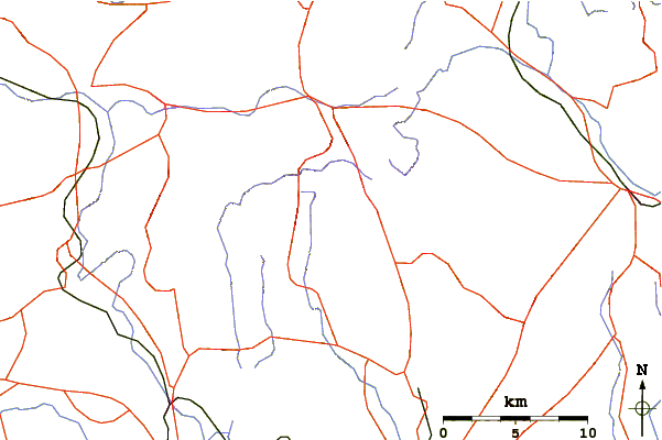 Roads and rivers around Mount Taka (Osaka/Hyōgo)