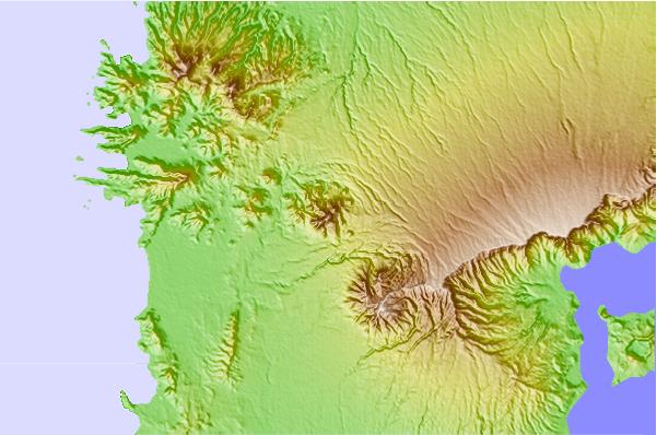 Surf breaks located close to Mount Talamitan