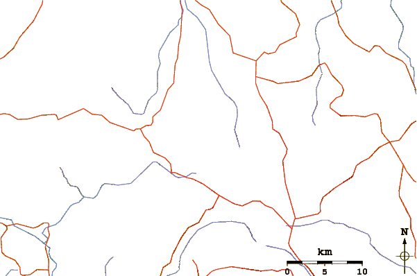 Roads and rivers around Mount Talang