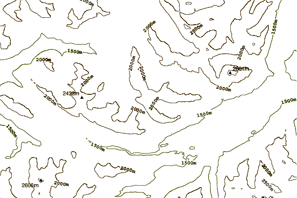 Mountain peaks around Mount Talbot