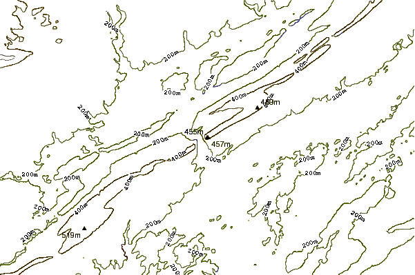 Mountain peaks around Mount Tammany