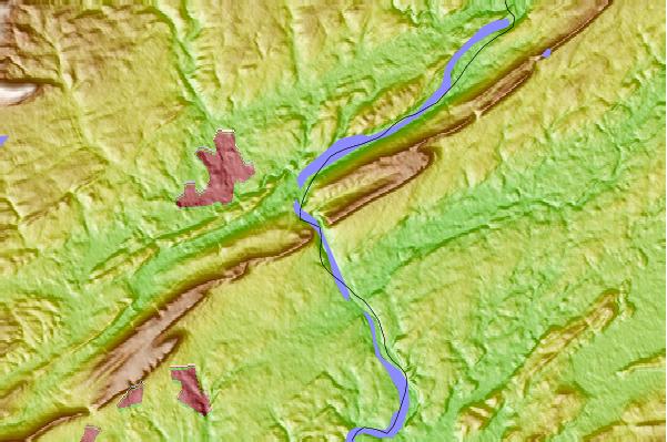 Surf breaks located close to Mount Tammany