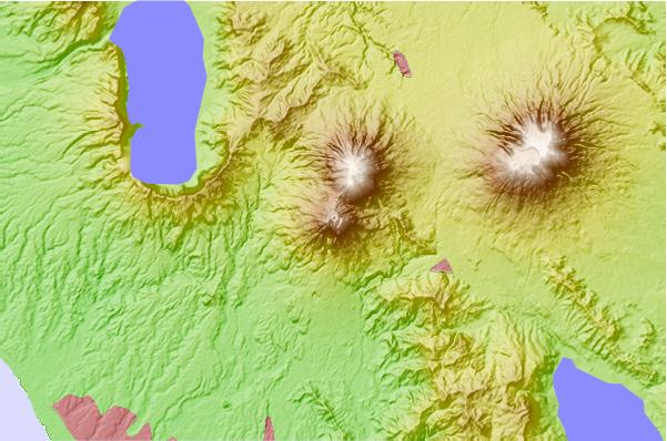 Surf breaks located close to Mount Tandikat