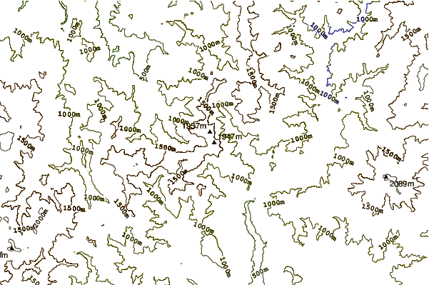 Mountain peaks around Mount Tanigawa