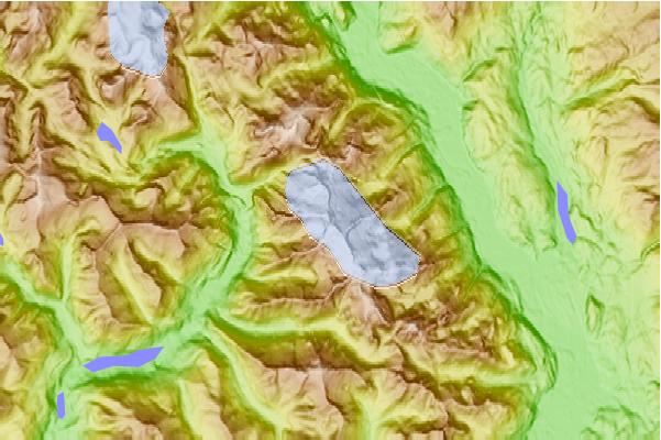 Surf breaks located close to Mount Tantalus