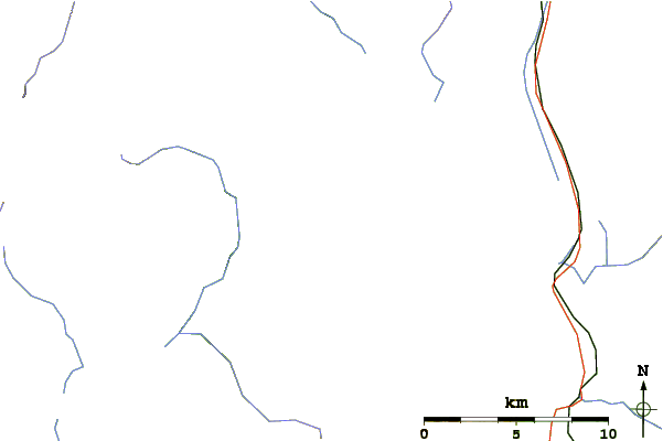 Roads and rivers around Mount Tantalus