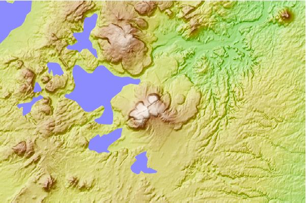 Surf breaks located close to Mount Tarawera