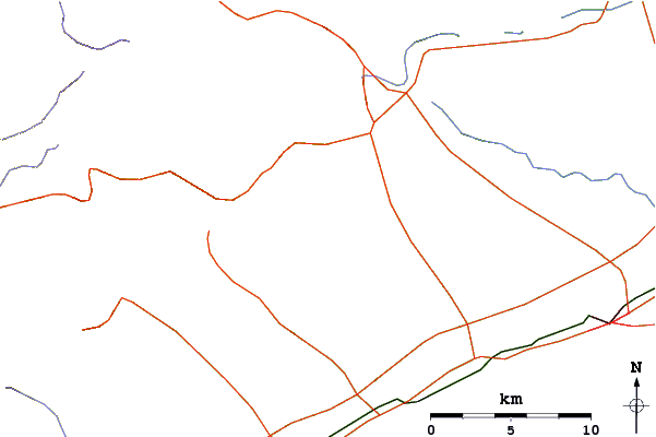 Roads and rivers around Mount Tarumae