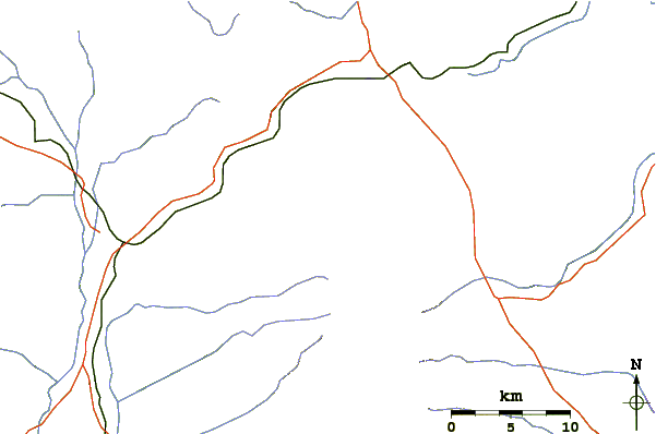Roads and rivers around Mount Telomoyo