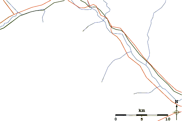 Roads and rivers around Mount Temple